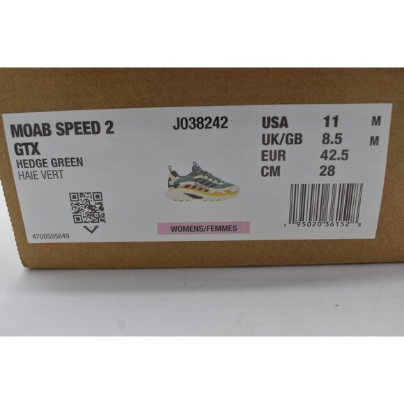 Merrell Women 11 MOAB Speed 2 GTX Gore-Tex Green Waterproof Trail Running Shoes - Picture 13 of 13